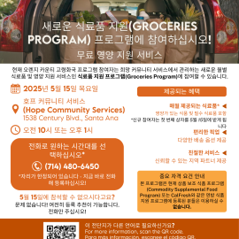 Korean Translation of 2025 Groceries Program Flyer