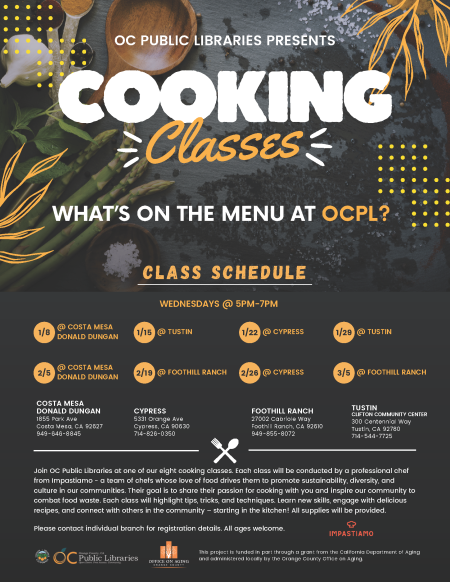 Cooking Classes Flyer